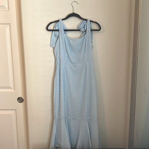 Lulus fit and flare polka dot midi dress size medium
